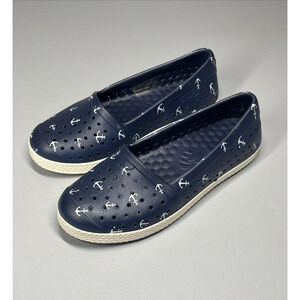 Joybees Slip On Waterproof Loafer Moc Boat Shoes Navy Blue Womens 8 Navy Slip On